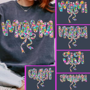 Mama Floral Bundle PNG, Spring Floral Png, Preppy Mama png, Mama Flowers, Mothers Day Png, Mama Coquette Bow png, Christian Mom png