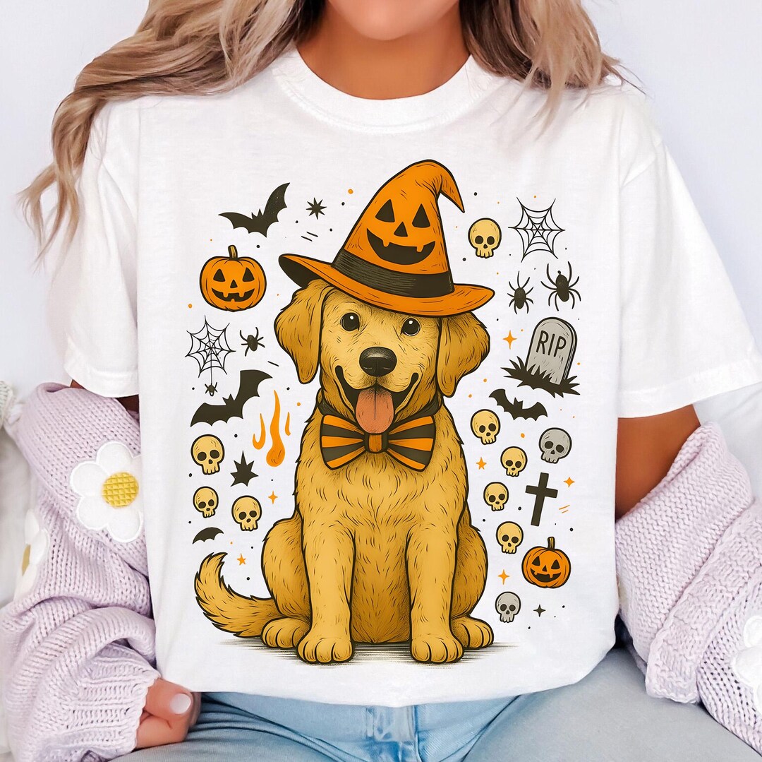 Labrador Dog Halloween PNG Design – Cute Dog With Pumpkin Hat – Dog ...