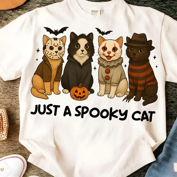Just a Spooky Cat Png, Halloween Cat Png, Spooky Season Png, Halloween Png, Cat Lover Png, Cat Mama Png, Retro Cat Halloween Png, Cat Png