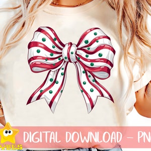Kokette Weihnachten png, Kokette Schleife Png, Weihnachtssublimation, Retro Feiertage png, Feiertagsstimmung png, Girly Weihnachten, Trending png