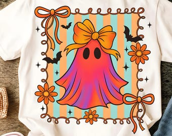 Floral Ghost Coquette Bow Halloween Png, Girly Halloween Png, Fall, Halloween Png, Spooky Season Png, Spooky Mama png, Trick Or Treat Png