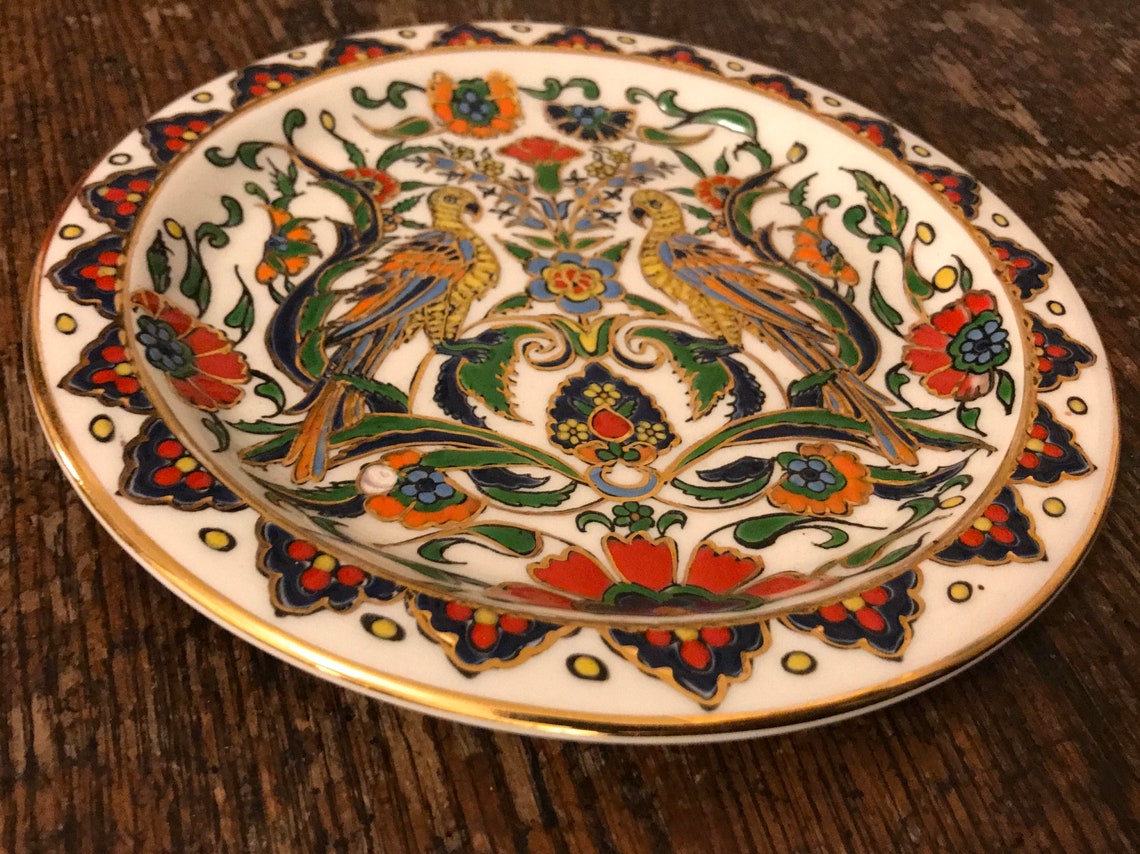 Rhodes Ceramic Vintage ornamental vintage Plate. Etsy