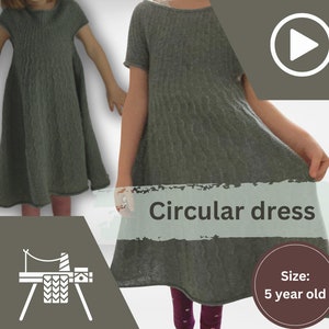 Machine Knitting round yoke dress |  Pattern including YouTube Video