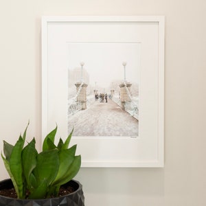 Boston Common Snow Covered Bridge, Boston Print, Boston Wall Art, Boston Home Decor