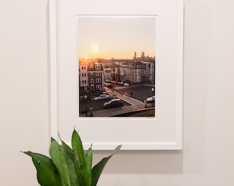 Boston Skyline from Telegraph Hill, Southie, Boston Print, Boston Wall Art, Boston Home Decor