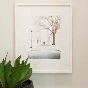 Boston Common Snow Walk, Boston Print, Boston Wall Art, Boston Home Decor