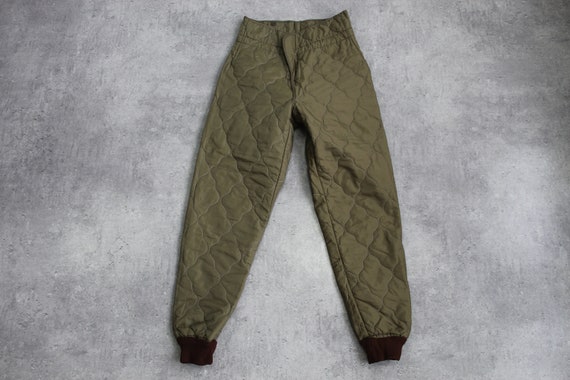 Quilted Pants High Waist Drawstring Puffer Pants … - image 3