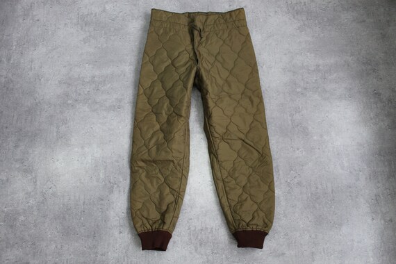 Quilted Pants High Waist Drawstring Puffer Pants … - image 4