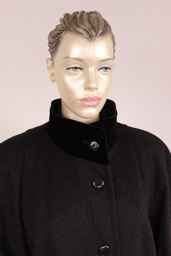 90s Gray wool coat PISCHL, Women maxi winter over… - image 2