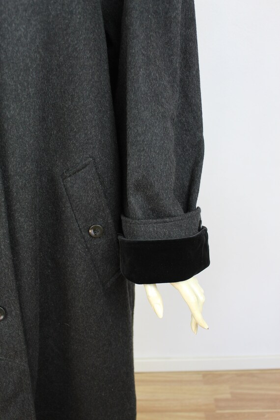 90s Gray wool coat PISCHL, Women maxi winter over… - image 4