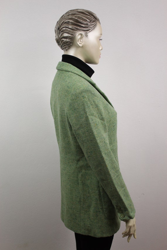 Vintage Melange Green Wool blend Blazer/ Jacket M… - image 4