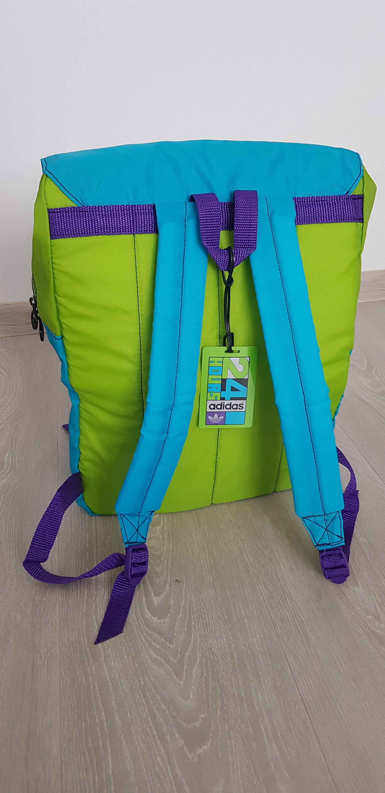 Multicolor Backpack Adidas West Germany 90s Vintage Bag 80s Etsy