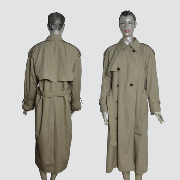 Yves Saint Laurent Cappotto Vintage Impermeabile Trench 1980s Cappotto Beige YSL Classic