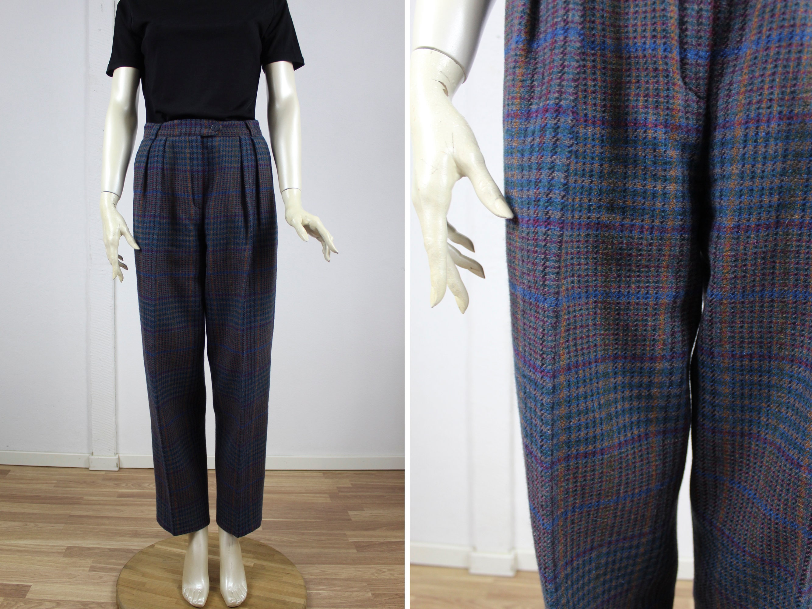 Escada, Pants & Jumpsuits, Escada Vintage Navy Wool Stirrup Trousers