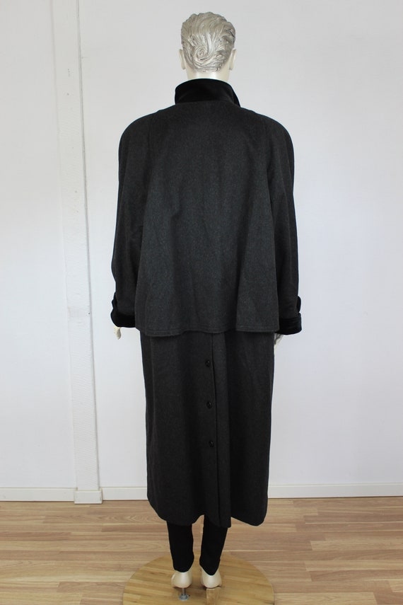 90s Gray wool coat PISCHL, Women maxi winter over… - image 5