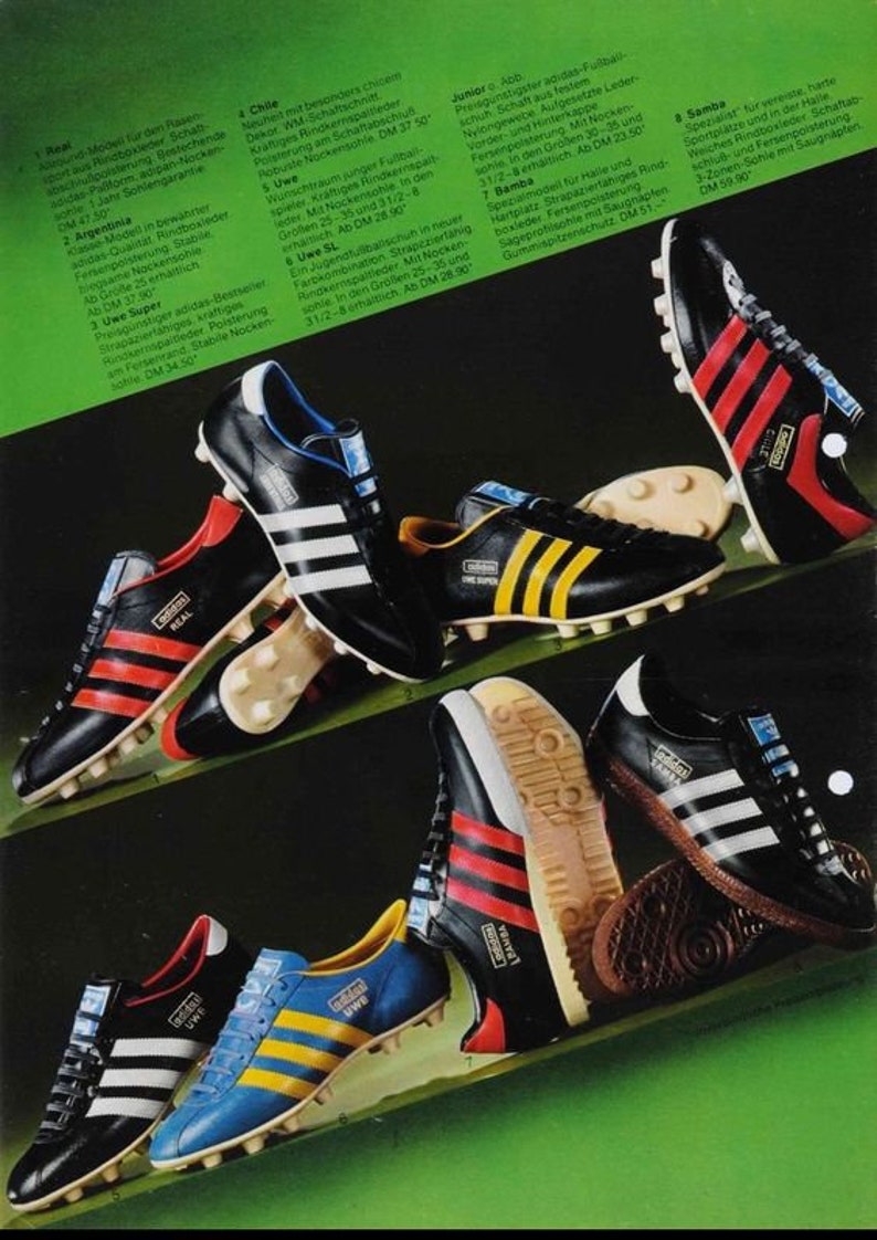 RARE Adidas Football Shoes Soccer Boots Vintage Soccer Germany Sport