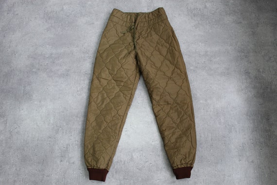 Quilted Pants High Waist Drawstring Puffer Pants … - image 5