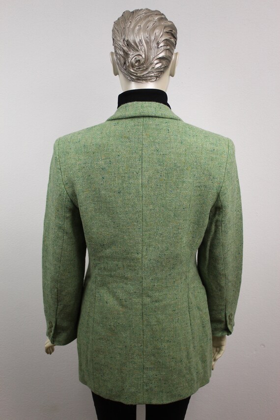 Vintage Melange Green Wool blend Blazer/ Jacket M… - image 5