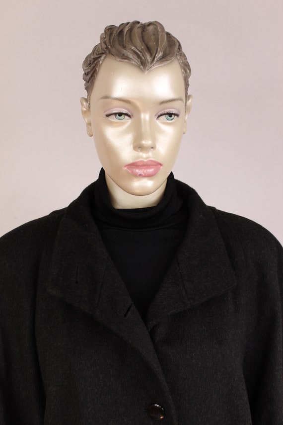 90s Gray wool coat PISCHL, Women maxi winter over… - image 3