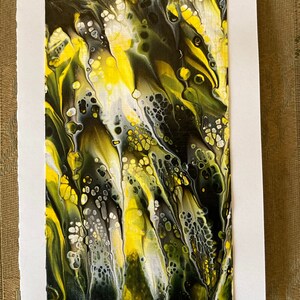Kaarten - Fluid Acryl schilderijen op vier 4x6 blanco kaarten met enveloppen, gratis verzending, dankkaarten, denken aan u, Get Well