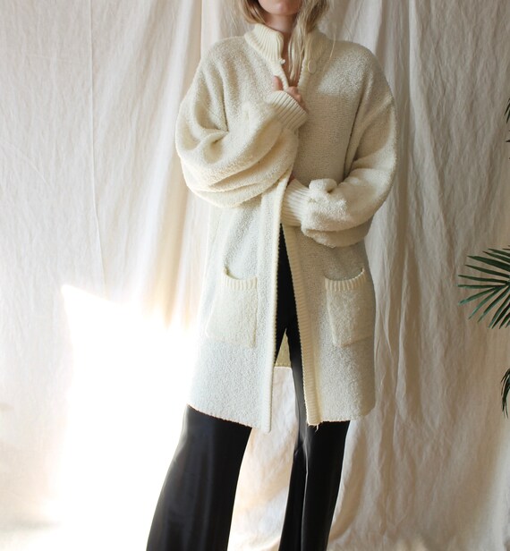 Vintage Balloon Sleeve Sweater Coat