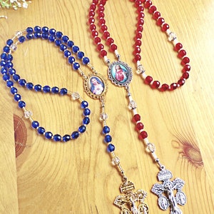 Set of TWO Rosaries - Sacred Heart of Jesus and the Immaculate Heart of Mary