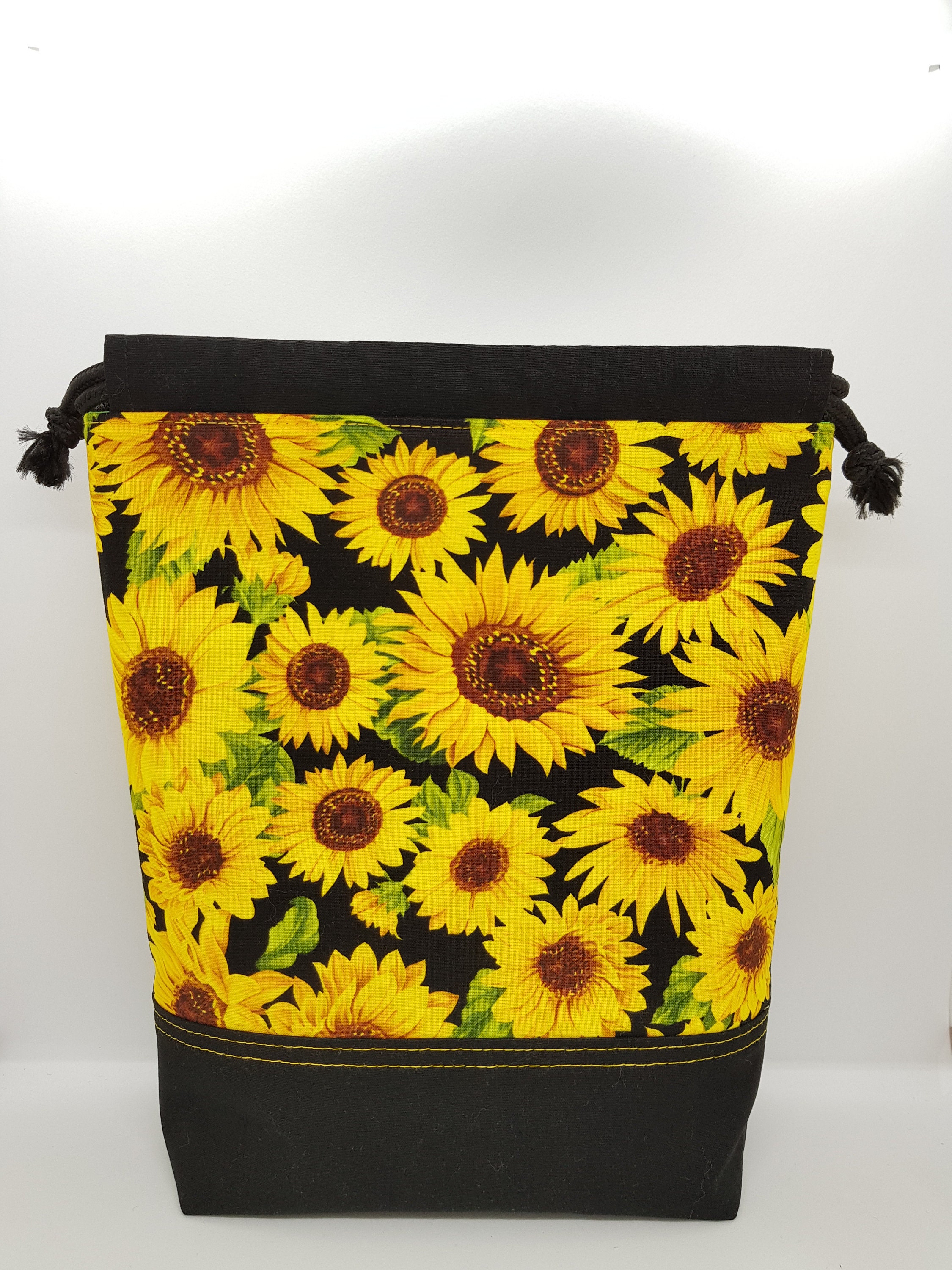 Sunflower Drawstring Bag Drawstring Pouch Project Bag Craft Etsy