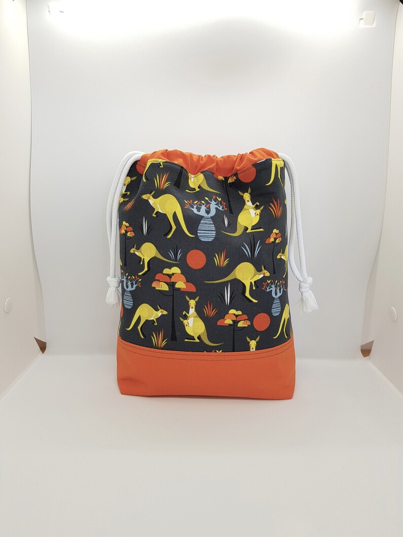 Kangaroo Drawstring bag DRawstring pouch Gift bag Etsy