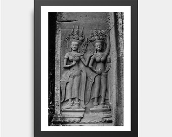 The Devatas of Angkor Wat, Bas Relief, Archeology, Cambodia
