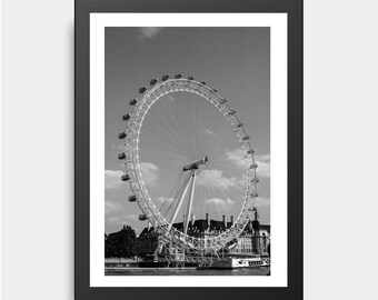 London Eye, London UK, Black & White Photography