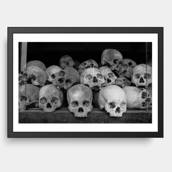 Killing Fields Memorial Site, Skulls, Cambodia