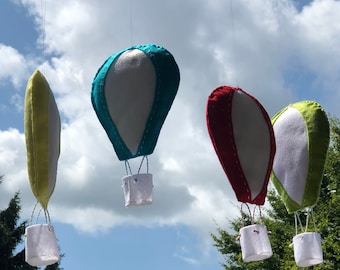 Felt hot air balloon, decoration to supendre