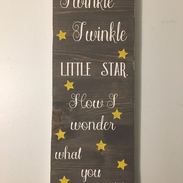 Twinkle Twinkle - Hanf Painted Sign
