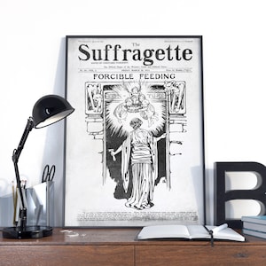 Unique Vintage "Suffragette" poster, Woman Suffrage Vintage Wall Art, Gift for a Feminist, Activist, Civil rights Activist, Libber