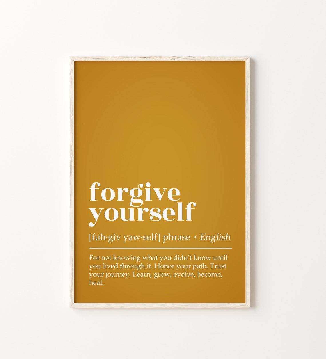 Yourself Yourself Definition Poster Etsy