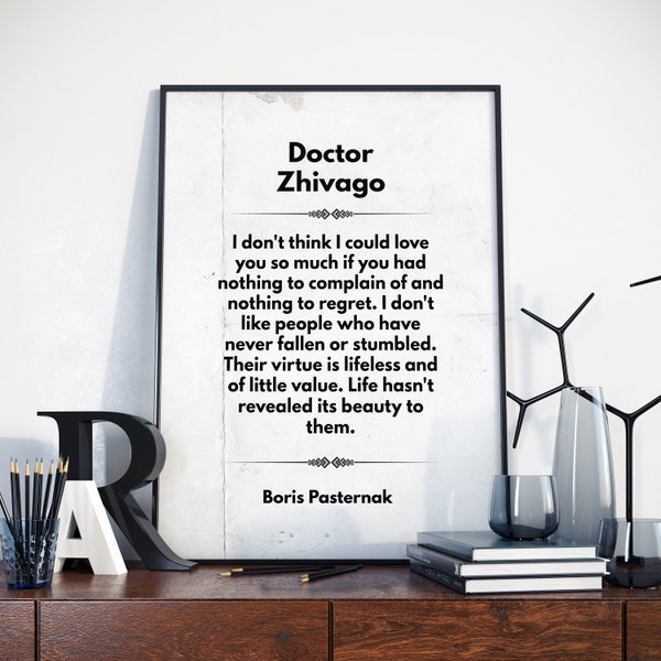 Doctor Zhivago, Doctor Zhivago poster, Doctor Zhivago by Boris Pasternak Wall Art Poster.