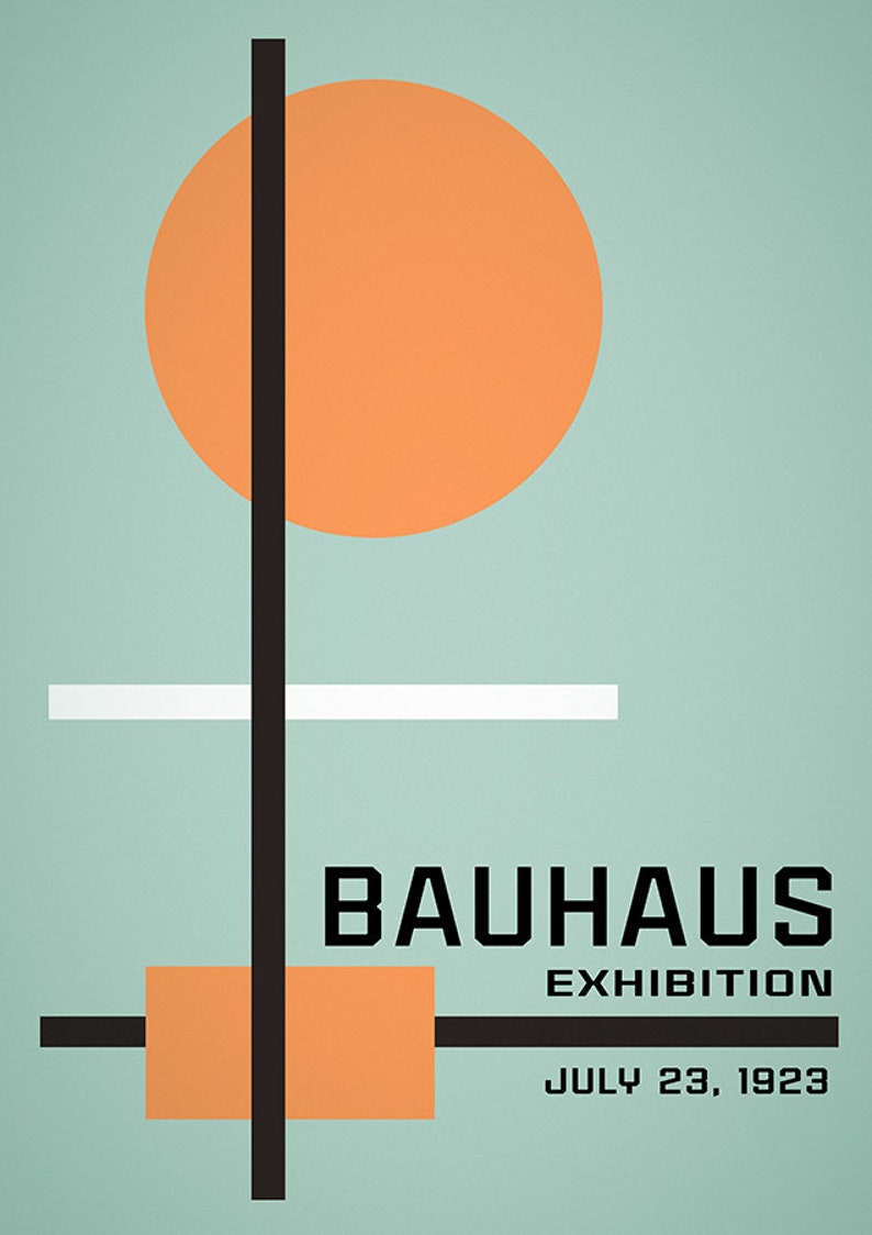 Bauhaus Poster Exhibition Bauhaus wall art Bauhaus Bauhaus Poster German style of architecture Walter Gropius bauhaus exhibition poster