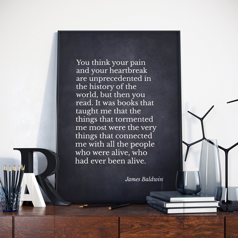 You think your pain James Baldwin Quote Poster James | Etsy
