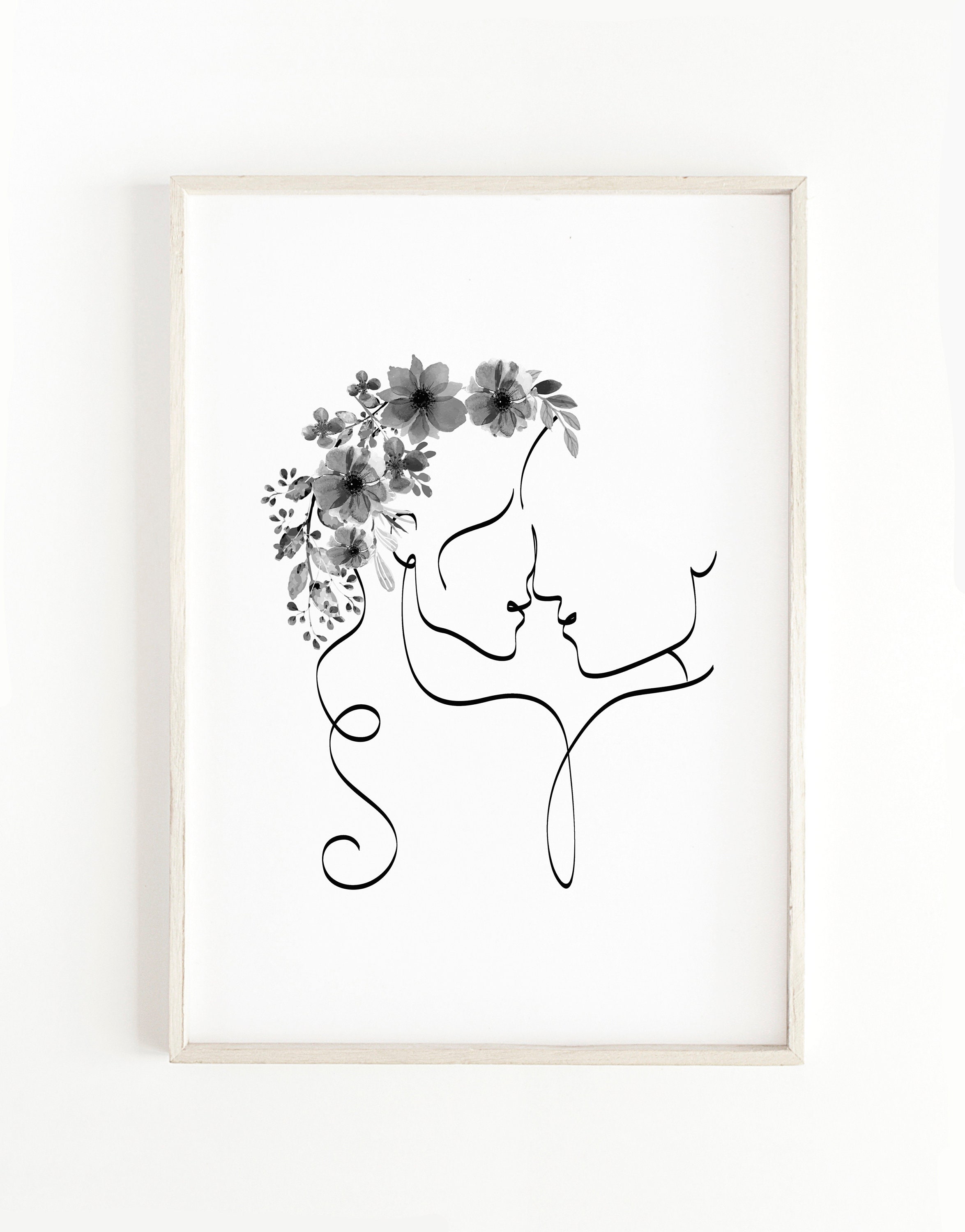 Line Art Couple Line Art Pair Line Art Lovers Couple Poster