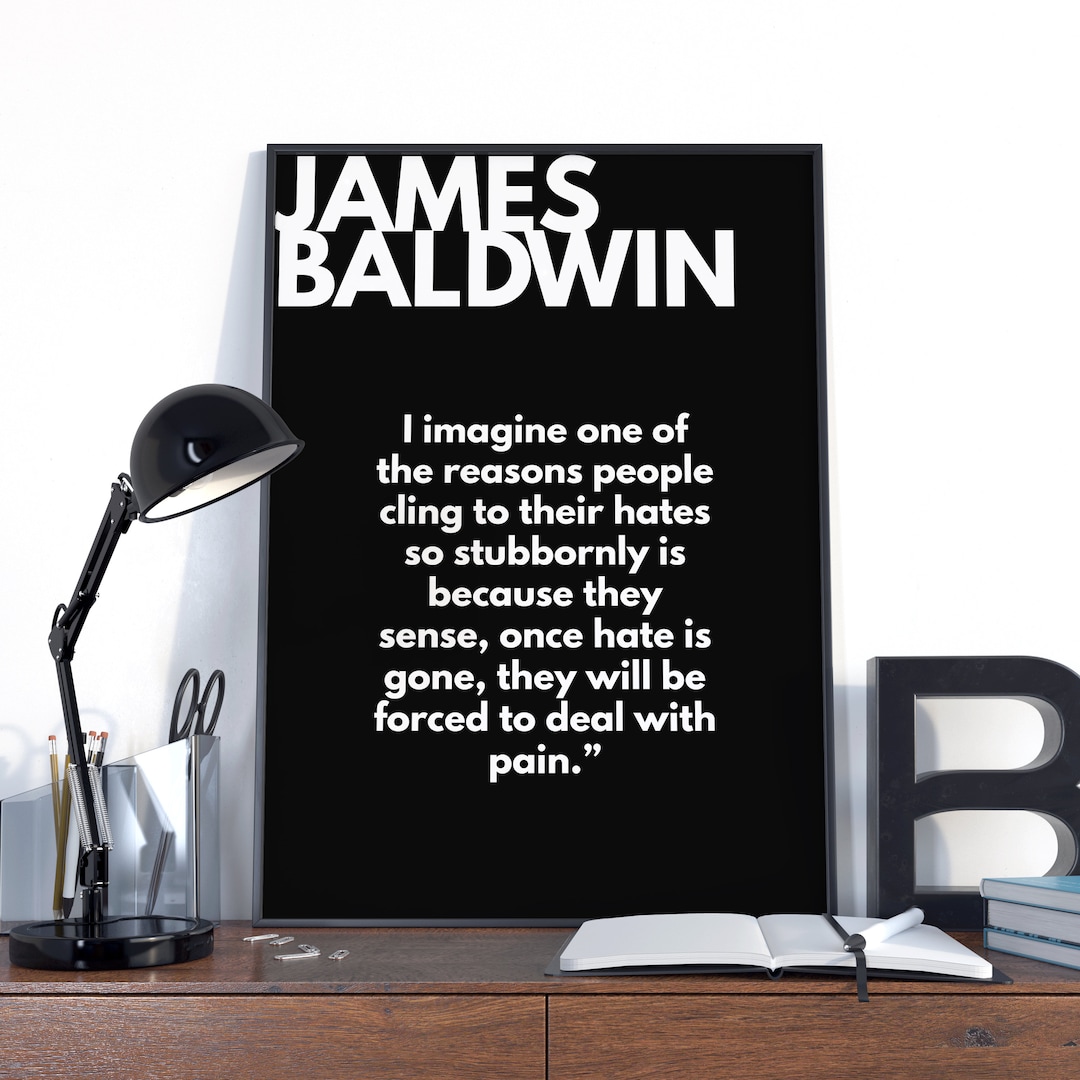 James Baldwin, James Baldwin Quote Poster, James Baldwin Quote Wall Art ...
