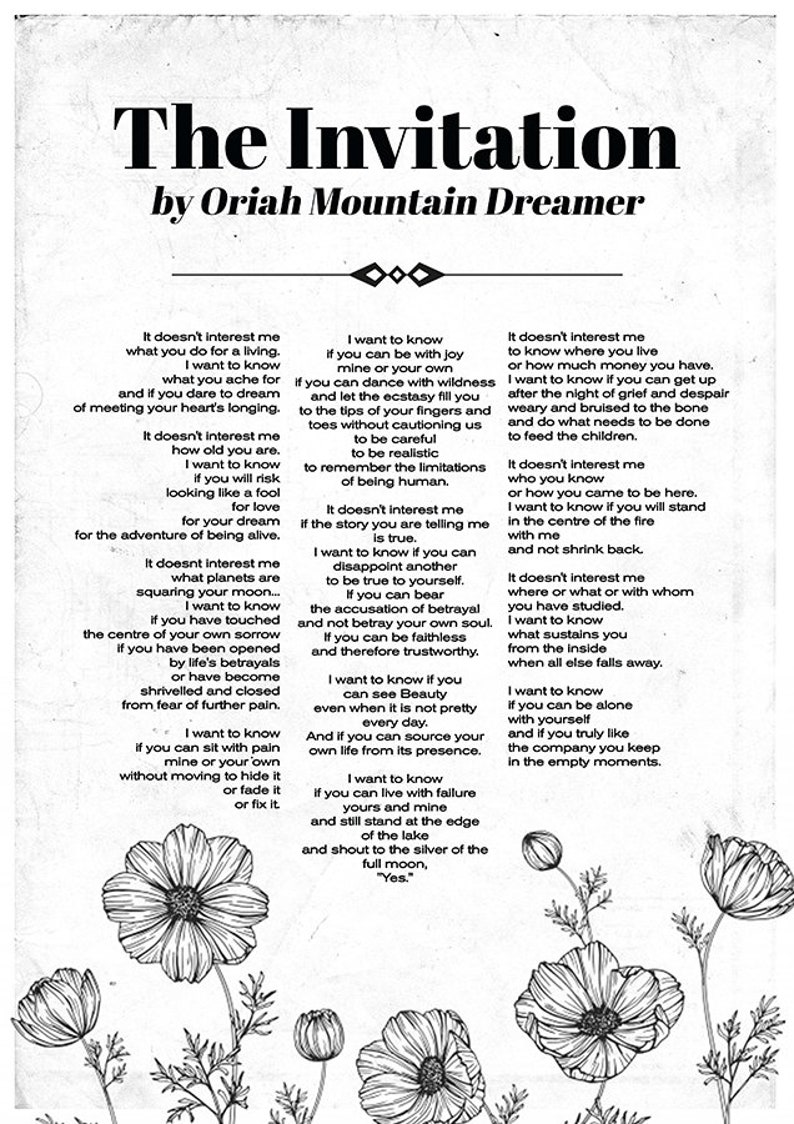 Rhyme Oriah Mountain Dreamer Verse Oriah