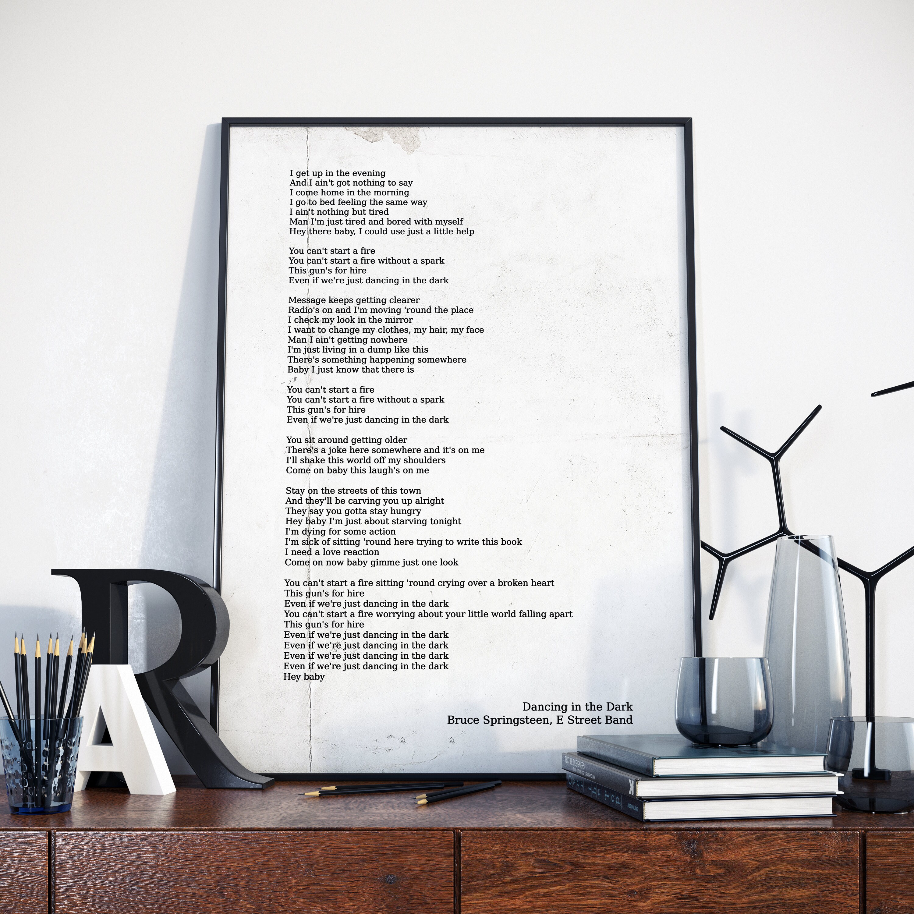 Paroles Dancing In The Dark Bruce Springsteen Dancing In the Dark Bruce Springsteen et - Etsy France
