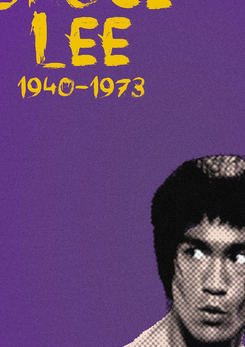 Bruce Lee Bruce Lee Poster Bruce Lee Print Pop Art Wall Etsy