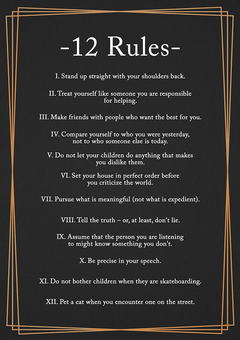 12 rules for life peterson - pnaly