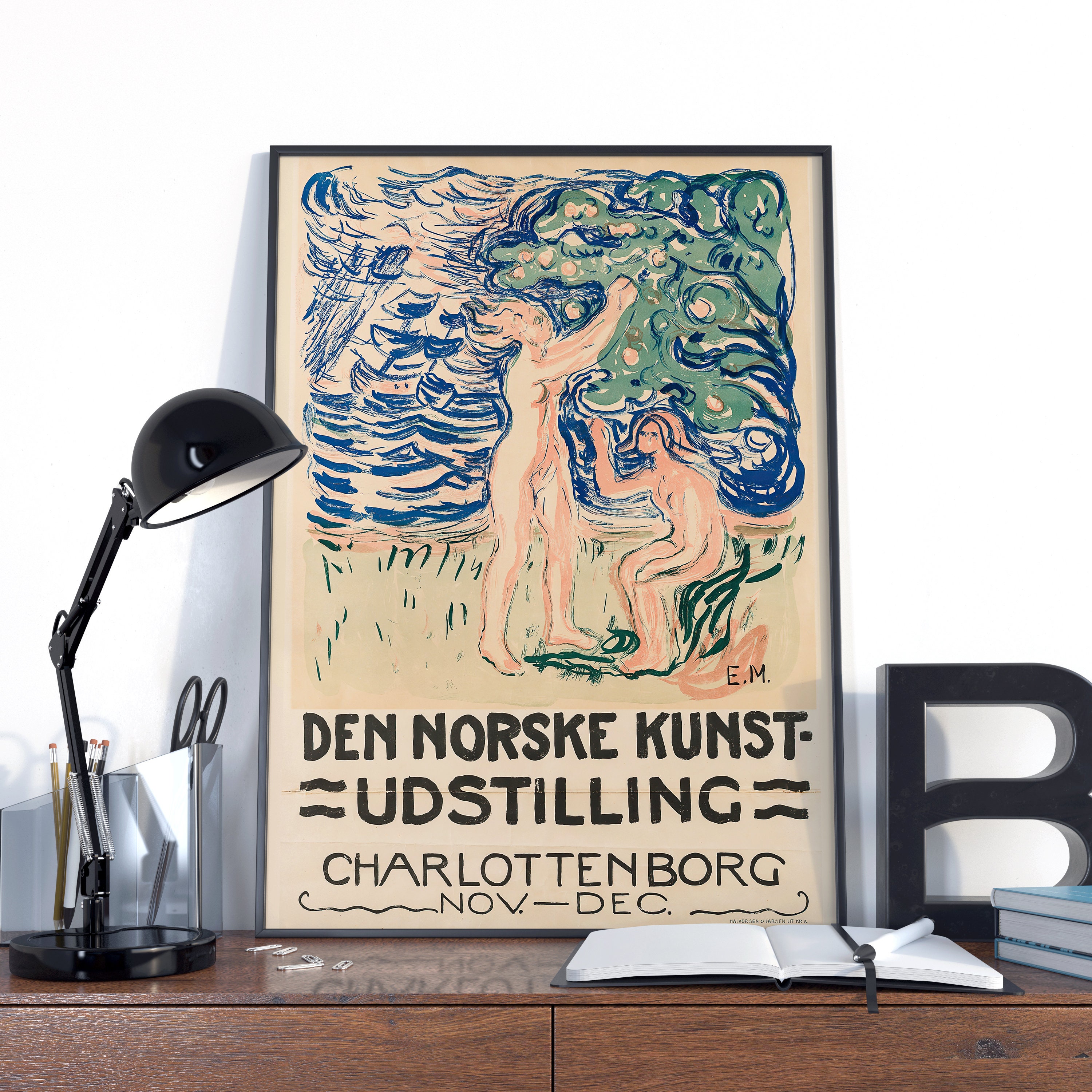 Edvard Munch Exhibition Poster Edvard Munch Exhibition Wall Etsy