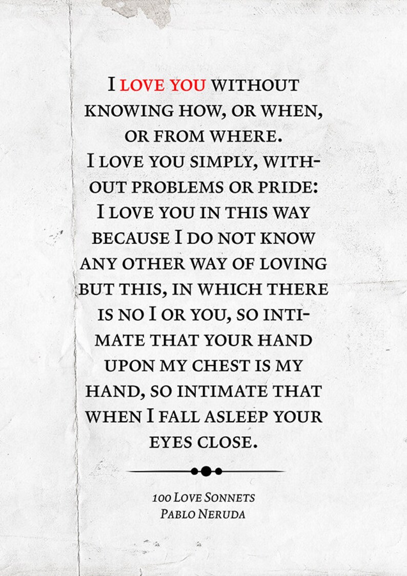 Pablo neruda best poem picture