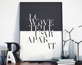 Joy Division - Love Will Tear Us Apart Wall Art, Minimalist Musical Art Work.