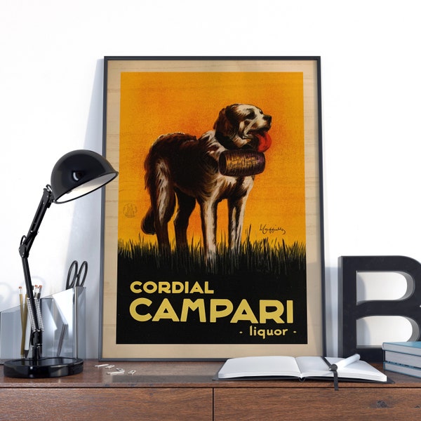 Cordial Campari By Marcello Nizzoli Print, Vintage Cordial Campari Poster, Retro Print, Advertising poster for Liquor Campari