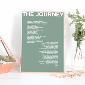 The Journey by Mary Oliver, The Journey Poem Wall Art, Mary Oliver Poetry, Poem Art Work, Poetry Gift, Gift for Readers,