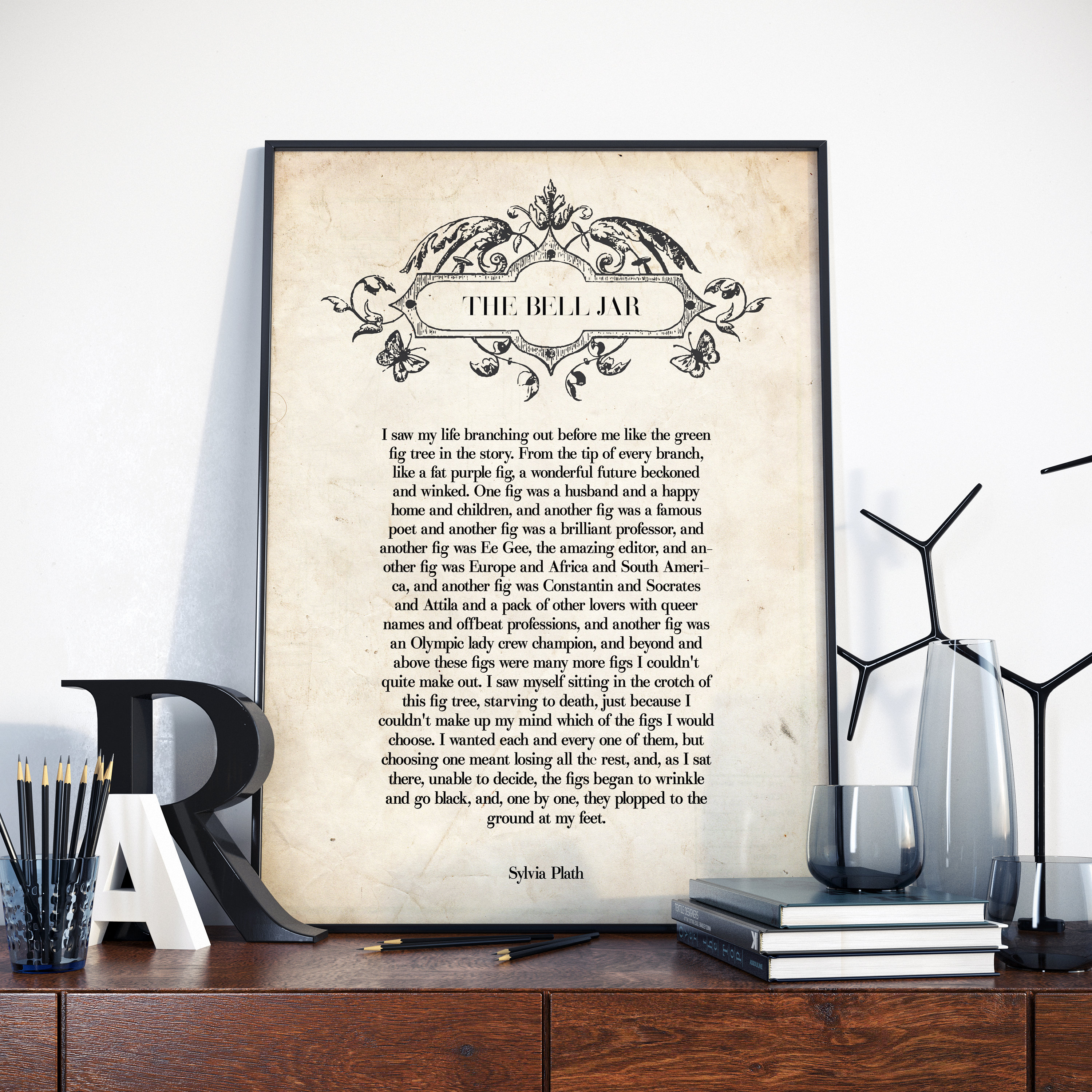 The Bell Jar — Sylvia Plath Poster by Moondoo Design